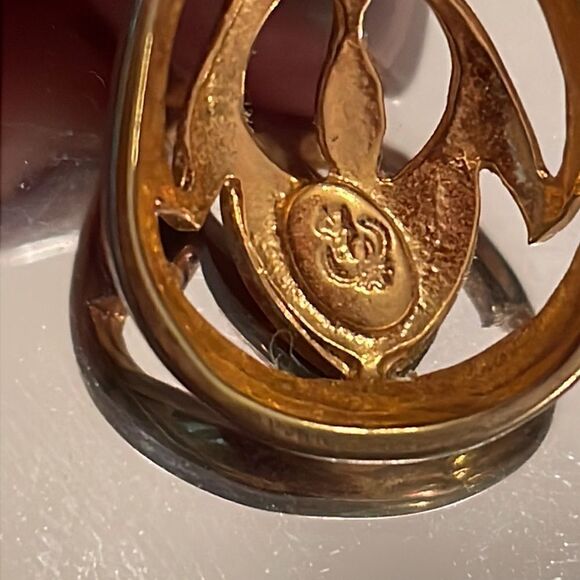 Gold tear drop pendants for interchangeable post dangle earrings/no posts - Picture 6 of 6